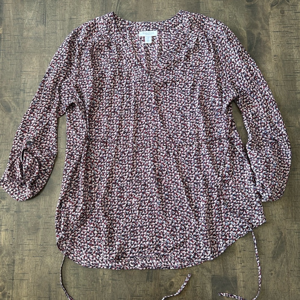 Motherhood Maternity V-Neck Blouse Size Large